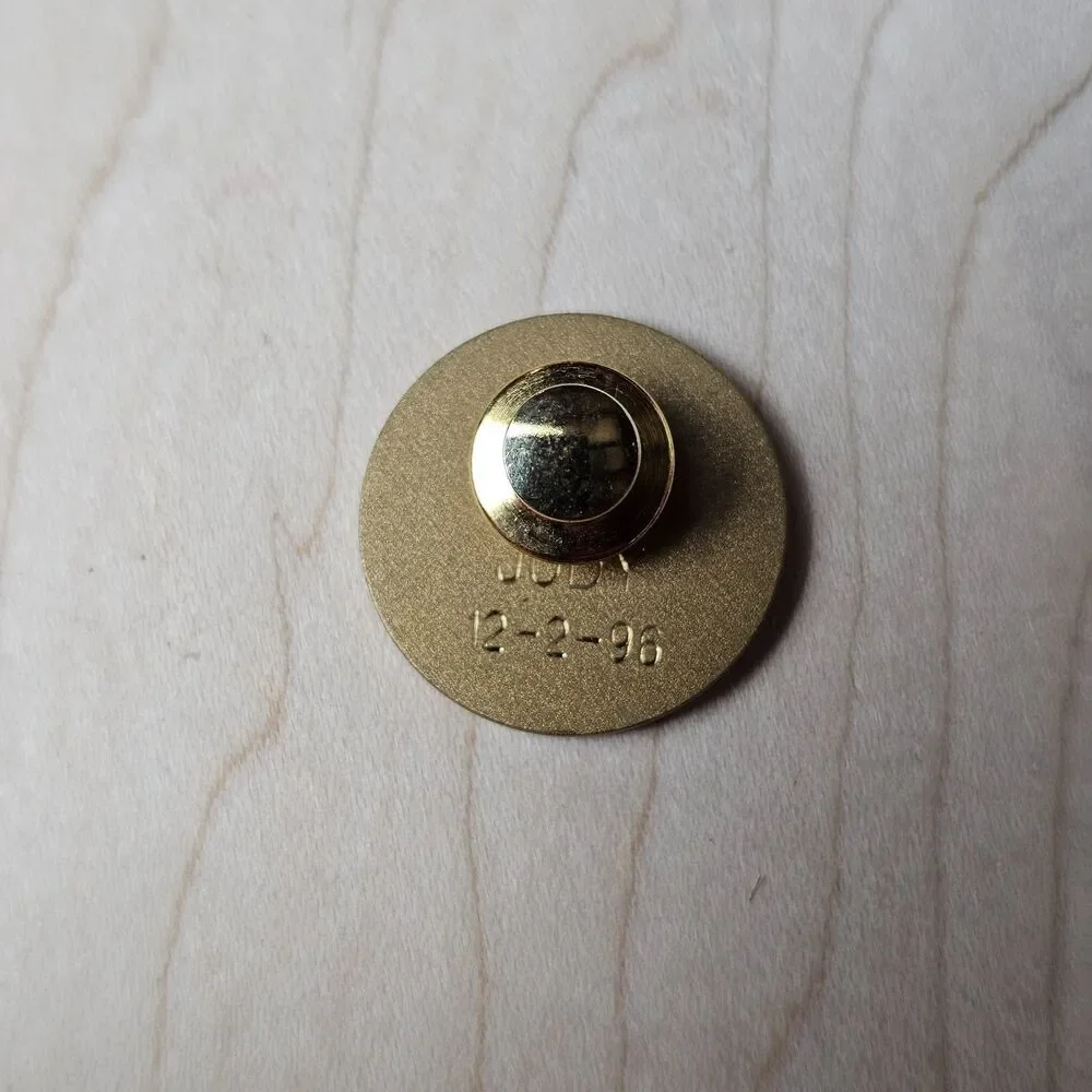 Vintage Customer Service Recognition Lapel Pin Employee Award Badge Gold Tone